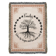Family Roots, Celtic Tree Woven Blanket