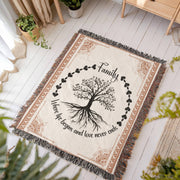 Family Roots, Celtic Tree Woven Blanket